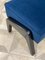 Art Deco Style Black Ebony, Blue Notte Velvet, and Beech Ottoman by Casa Botelho, Image 7