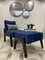 Art Deco Style Black Ebony, Beech Wood, and Blue Notte Velvet Atena Chair by Casa Botelho 8