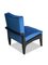 Art Deco Style Black Ebony, Beech Wood, and Blue Notte Velvet Atena Chair by Casa Botelho 2