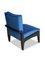 Art Deco Style Black Ebony, Beech Wood, and Blue Notte Velvet Atena Chair by Casa Botelho, Image 2