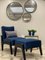 Chaise Atena Style Art Déco en Ébène Noir, Hêtre et Velours Bleu par Casa Botelho 11