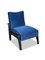 Art Deco Style Black Ebony, Beech Wood, and Blue Notte Velvet Atena Chair by Casa Botelho, Image 3