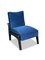 Chaise Atena Style Art Déco en Ébène Noir, Hêtre et Velours Bleu par Casa Botelho 3