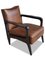 Art Deco Inspired Atena Armchair in Walnut Black Ebony & Moka Bull Leather by Casa Botelho 1