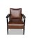 Art Deco Inspired Atena Armchair in Walnut Black Ebony & Moka Bull Leather by Casa Botelho, Image 2