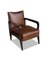 Art Deco Inspired Atena Armchair in Walnut Black Ebony & Moka Bull Leather by Casa Botelho, Image 3