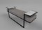 Industrial Style Eros Bench in Blackened Steel, Marble Tray & Jasper Fabric by Casa Botelho, Image 4