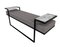 Industrial Style Eros Bench in Blackened Steel, Marble Tray & Jasper Fabric by Casa Botelho 1