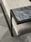 Panca Eros in stile industriale in acciaio annerito, vassoio in marmo e tessuto Jasper di Casa Botelho, Immagine 6