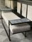 Industrial Style Eros Bench in Blackened Steel, Marble Tray & Jasper Fabric by Casa Botelho 5