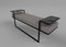 Industrial Style Eros Bench in Blackened Steel, Marble Tray & Jasper Fabric by Casa Botelho 8