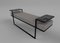 Industrial Style Eros Bench in Blackened Steel, Marble Tray & Jasper Fabric by Casa Botelho, Image 8