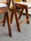 Italienische Vintage Compas Holz Hocker von Le Corbusier, 2er Set 3