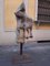 Große Skulptur, Wolf aus Polychromem Steingut, Montiert auf Eisenstruktur, 1950er Jahre, San Venice Pole 8