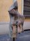 Große Skulptur, Wolf aus Polychromem Steingut, Montiert auf Eisenstruktur, 1950er Jahre, San Venice Pole 17