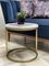 Modern Diana Round Coffee Table with Brass Tint & Marble by Casa Botelho 5