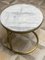 Modern Diana Round Coffee Table with Brass Tint & Marble by Casa Botelho 4