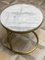 Tavolino da caffè Diana rotondo in tinta ottone e marmo di Casa Botelho, Immagine 4