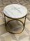 Tavolino da caffè Diana rotondo in tinta ottone e marmo di Casa Botelho, Immagine 2