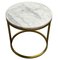 Modern Diana Round Coffee Table with Brass Tint & Marble by Casa Botelho, Image 1