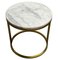 Tavolino da caffè Diana rotondo in tinta ottone e marmo di Casa Botelho, Immagine 1