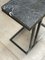 Art Deco Inspired Elio II Slim Side Table in Black Powder Coated & Black Marquina Marble Surface by Casa Botelho 5