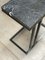 Art Deco Inspired Elio II Slim Side Table in Black Powder Coated & Black Marquina Marble Surface by Casa Botelho, Image 5