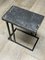 Art Deco Inspired Elio II Slim Side Table in Black Powder Coated & Black Marquina Marble Surface by Casa Botelho 2