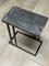 Art Deco Inspired Elio II Slim Side Table in Black Powder Coated & Black Marquina Marble Surface by Casa Botelho, Image 2