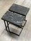 Art Deco Inspired Elio II Slim Side Table in Black Powder Coated & Black Marquina Marble Surface by Casa Botelho, Image 7