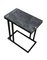 Art Deco Inspired Elio II Slim Side Table in Black Powder Coated & Black Marquina Marble Surface by Casa Botelho 1
