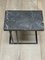Art Deco Inspired Elio II Slim Side Table in Black Powder Coated & Black Marquina Marble Surface by Casa Botelho, Image 4