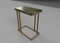 Art Deco Inspired Elio II Slim Side Table Brass Tint & Forest Green Marble Surface by Casa Botelho 2