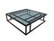 Art Deco Inspired Elio Coffee Table Large Powder-Coated & Glass Surface by Casa Botelho 1