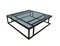 Art Deco Inspired Elio Coffee Table Large Powder-Coated & Glass Surface by Casa Botelho, Image 1