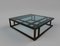 Art Deco Inspired Elio Coffee Table Large Powder-Coated & Glass Surface by Casa Botelho 5