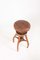 Adjustable Artist's Stool in Oak and Patinated Leather, 1930s 7