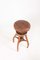 Adjustable Artist's Stool in Oak and Patinated Leather, 1930s, Image 7