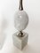 Eiförmige Tischlampe aus weißem Carrara Marmor von Philippe Barbier, 1960er, 2er Set 6