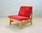 Sofas in Red Rib Fabric and Oak by Aksel Dahl for KP Møbler, 1970s, Set of 3, Image 1