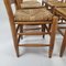 Oak and Straw Dining Chairs, 1950s, Set of 6, Image 5