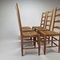 Oak and Straw Dining Chairs, 1950s, Set of 6 4