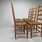 Oak and Straw Dining Chairs, 1950s, Set of 6, Image 4