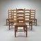 Chaises de Salon en Chêne et Paille, 1950s, Set de 6 10