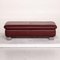 Wine Red Leather Ottoman from Willi Schillig 8