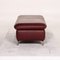 Wine Red Leather Ottoman from Willi Schillig 9