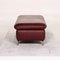 Wine Red Leather Ottoman from Willi Schillig, Image 9