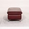 Wine Red Leather Ottoman from Willi Schillig 11