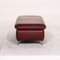 Wine Red Leather Ottoman from Willi Schillig, Image 11