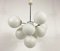 Large Mid-Century White Chandelier from Kaiser, 1960s, Germany 3